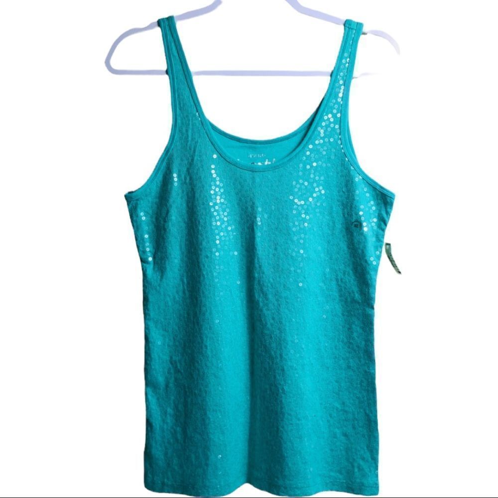 Aeropostale Green Sequins Tank Top